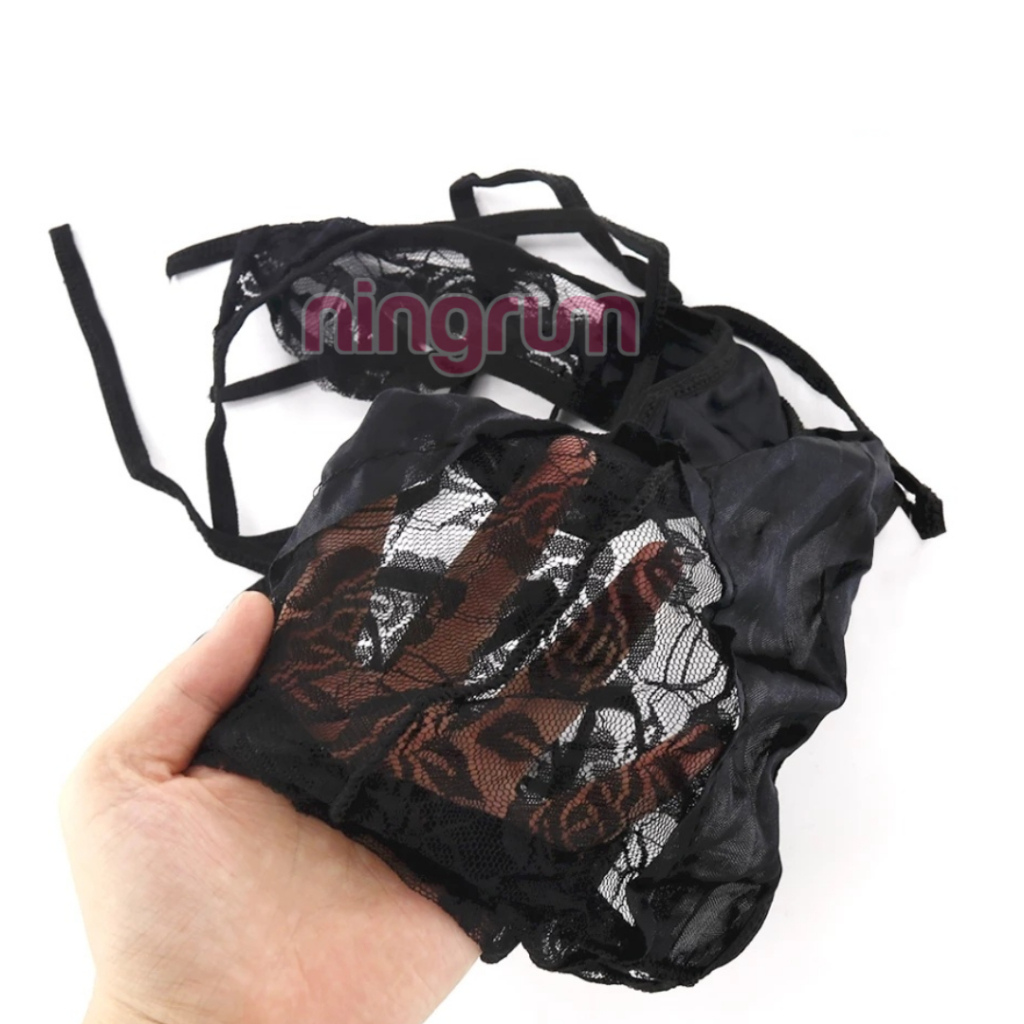 Ningrum - Lingerie Sexy Pakaian Dalam Wanita Bodysuit Erotis Renda Baju Tidur Sexy - L005-2