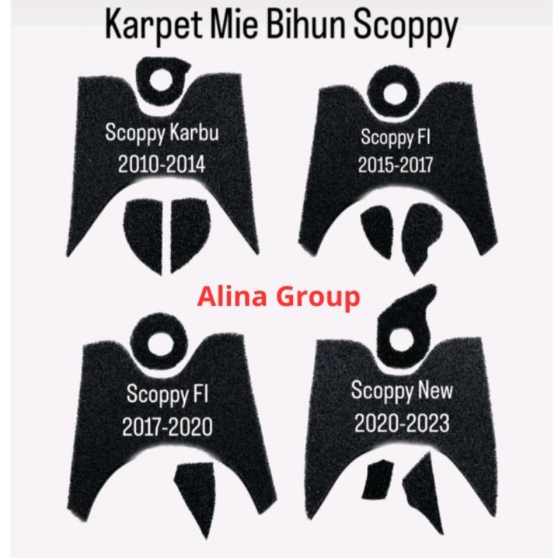 Karpet mie bihun Honda Scoopy karbu/ Scoopy Injeksi/Scoopy FI / Scoopy 2010-2014/Scoopy 2014-2017/Sc