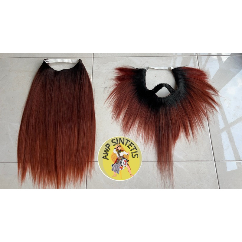 Rambut Brewok warok Merah dengan rambut belakang Sultan