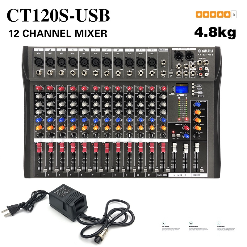 AUDIO MIXER YAMAHA CT60S/CT80S/CT120S SBLUETOOTH,USB,RECORD,SOUNDCARD,REVERB Mixer audio