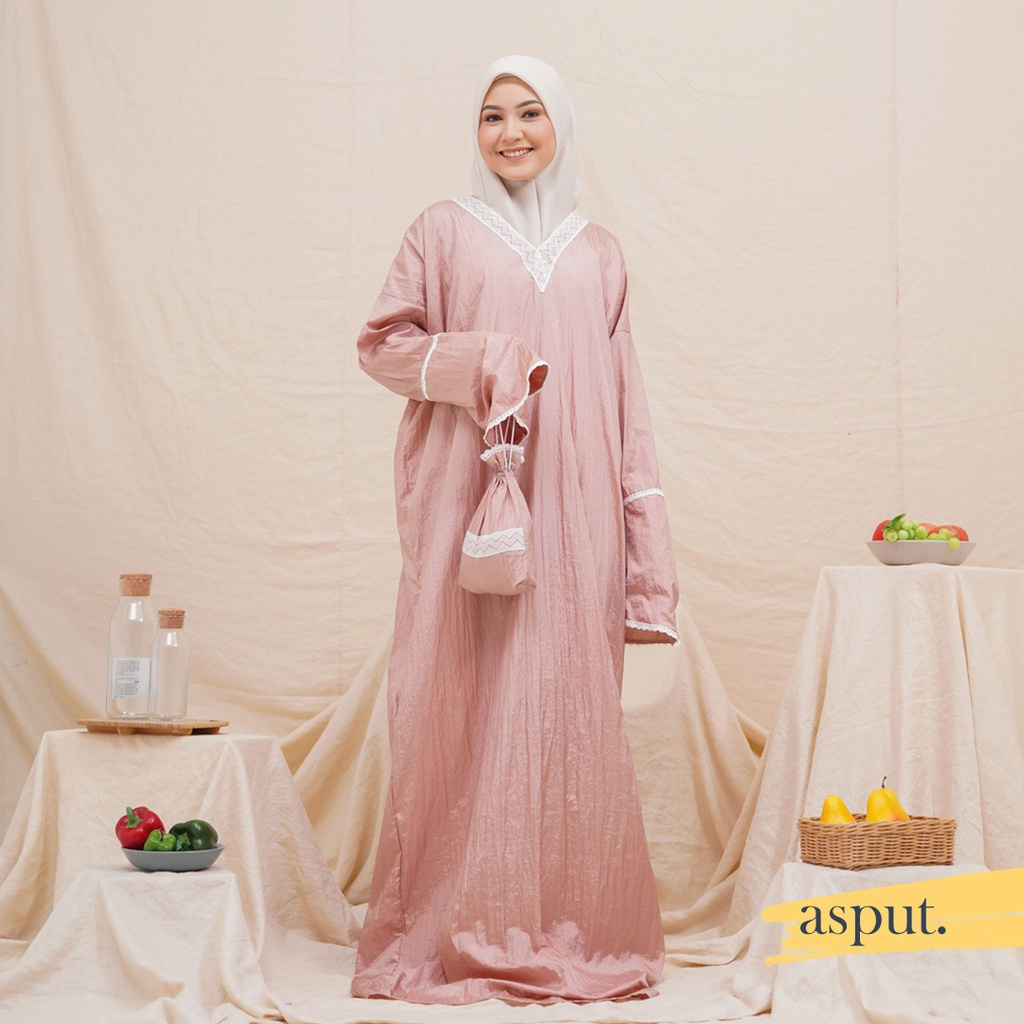 bismillah354 Mukena Abaya/Mukena Travelling 354 Bahan Parasut