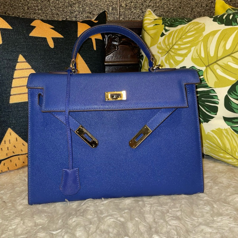 Tas Hermes kelly biru elektrik size 30 preloved