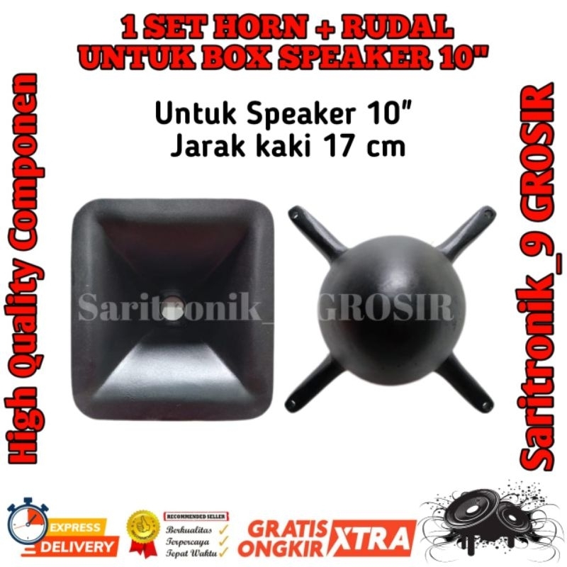 SEPASANG HORN + RUDAL (PHASEPLUG) T 20 UNTUK SPEAKER 10 IN