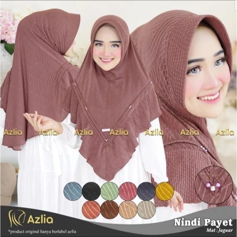 nindi payet azlia jilbab instan bergo daily premium