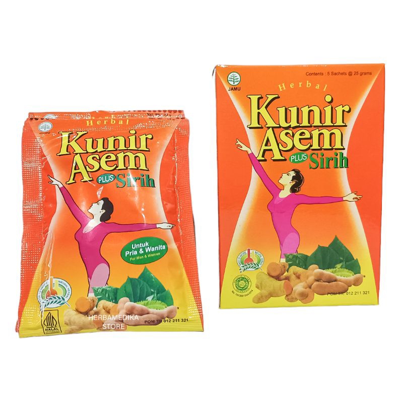

KUNIR ASEM Plus Sirih Minuman Kesehatan (isi 5 Sachet) BPOM