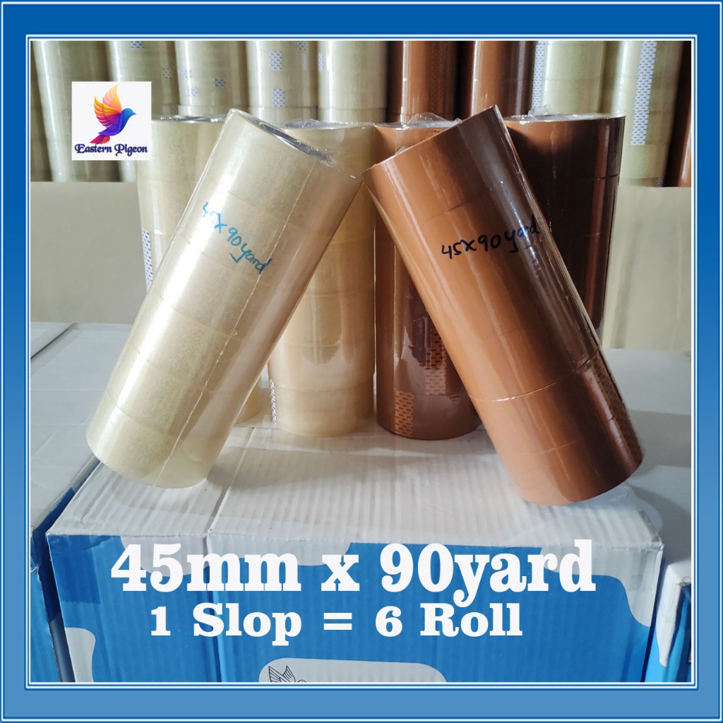 

Eastern Pigeon Lakban 45mmx90yard 1 Slop Isi 6 Roll Selotip 2 Inchi Premium Packing Opp Selasiban Bening 45 Micron