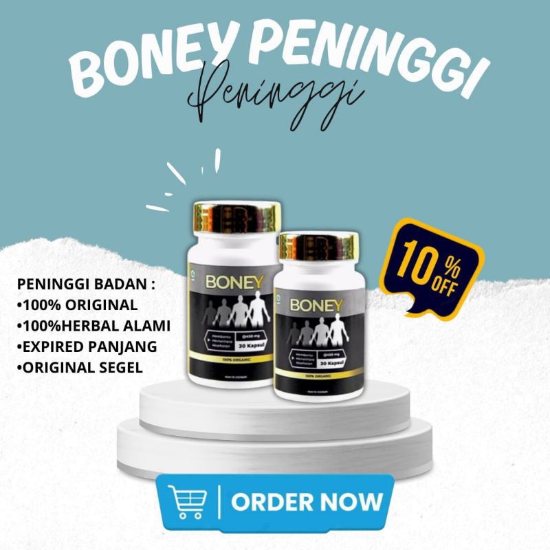 BONEY SUPLEMEN PENINGGI SELURUH BADAN 100% HERBAL ALAMI ORGANIK BONEY CAPSUL PENAMBAH TINGGI BADAN B
