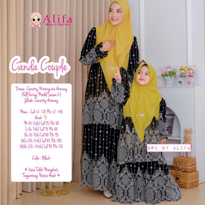 (ayya kids solo)canda couple gamis ibu dan anak ori alifa terbaru dan termurah