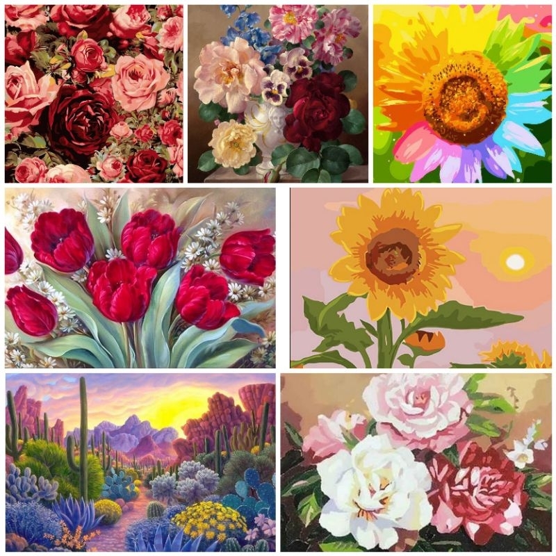 

mg Canvas Painting By Number Lukisan Kanvas Paint By Numbers 40x50cm