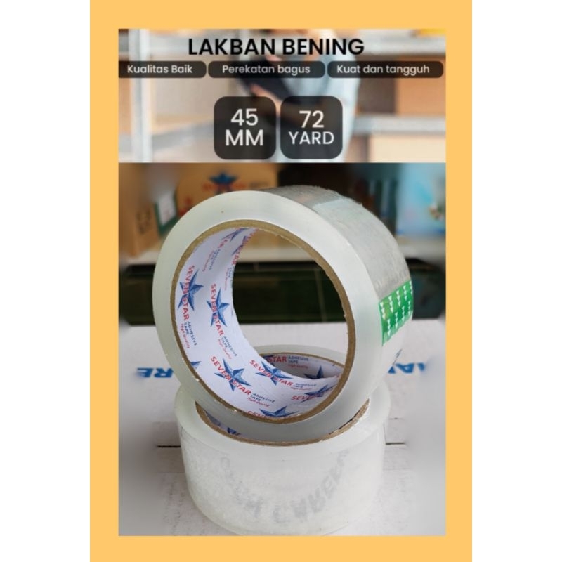 

MEREK SEVEN STAR ASLI MURAH SUPER CLEAR 45mm LAKBAN BENING DAN COKLAT BC 2