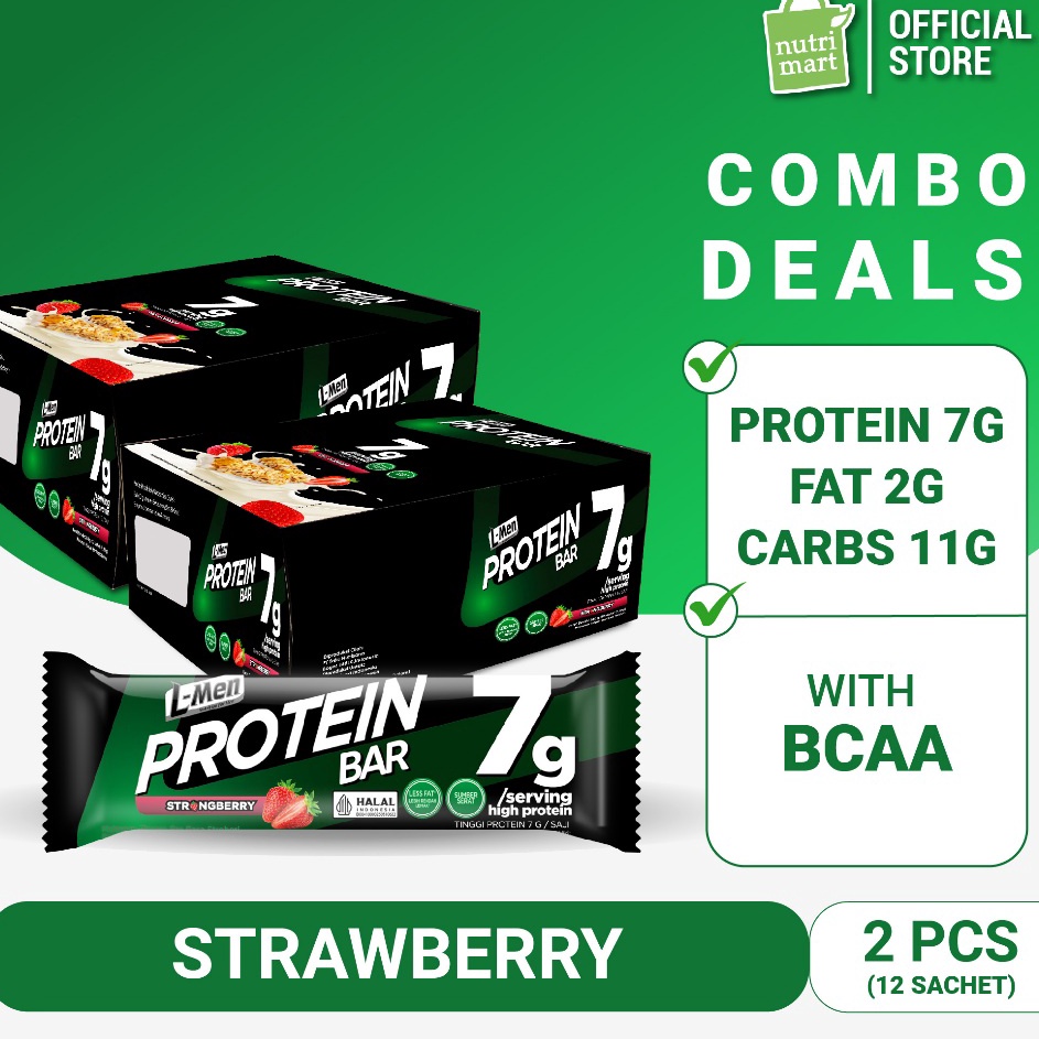 

Paling dicari Twin Pack LMen Protein Bar Strongberry 12 Sachet Camilan Rendah Lemak Tinggi Protein Rasa Strawberry