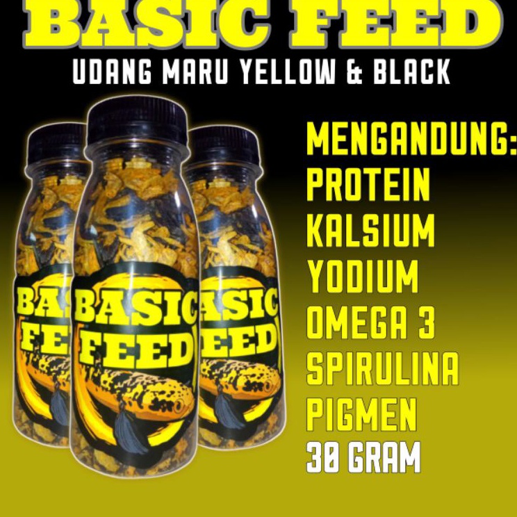 Serba Unik  Basic feed udang maru yellow  black pakan ikan channa maru kemasan 3 gram