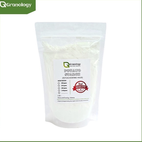 

Dapatkan Tepung Kentang Halus Potato Starch 5 gram by Granology