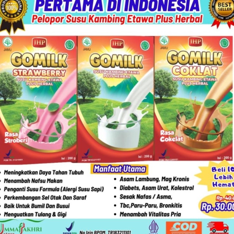 

Restock Gomilk Susu Kambing Etawa Plus Herbal