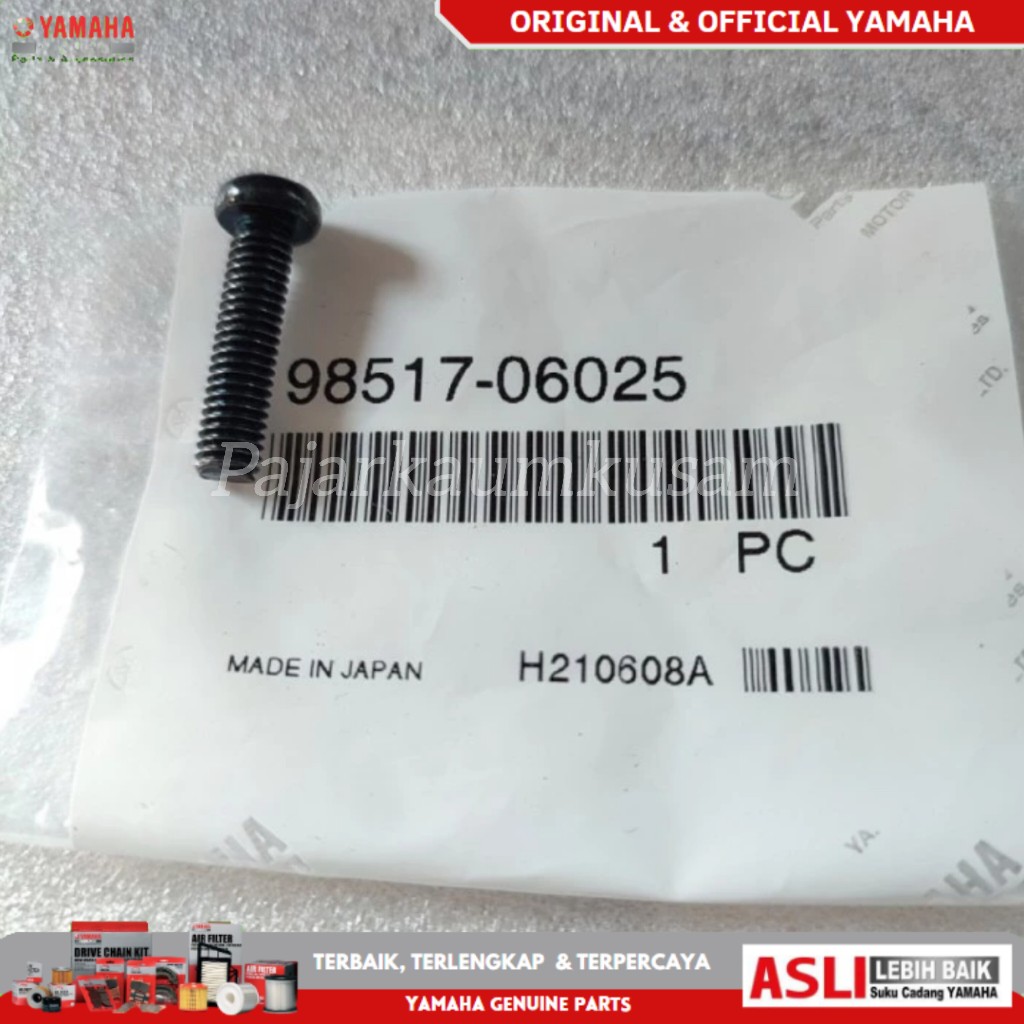 BAUT TUTUP COVER BAK MAGNET RX KING RXS ORIGINAL JAPAN 98507-06025 SCREW, PAN HEAD