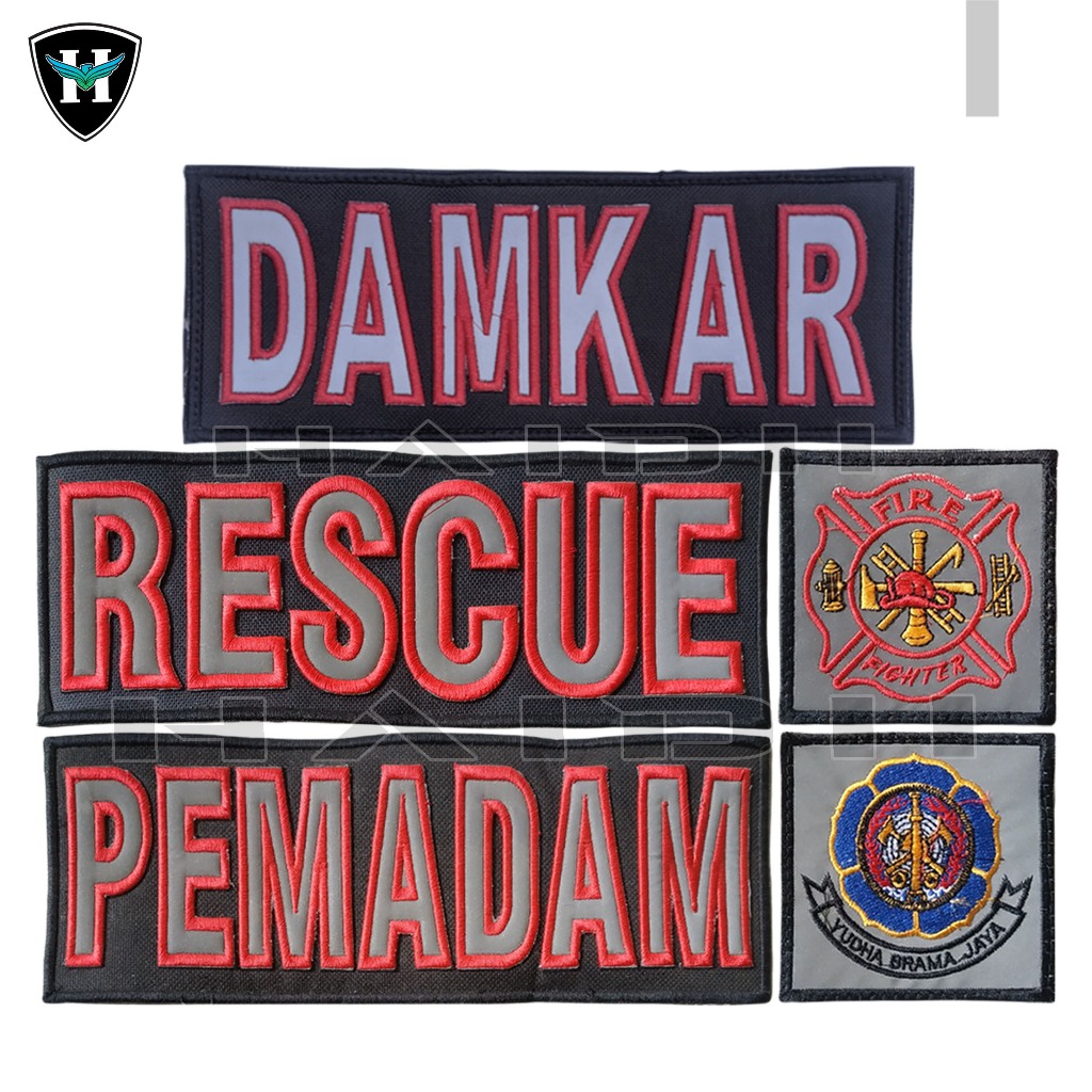 Logo Bordir Damkar / Pemadam / Rescue / Patch Bordir