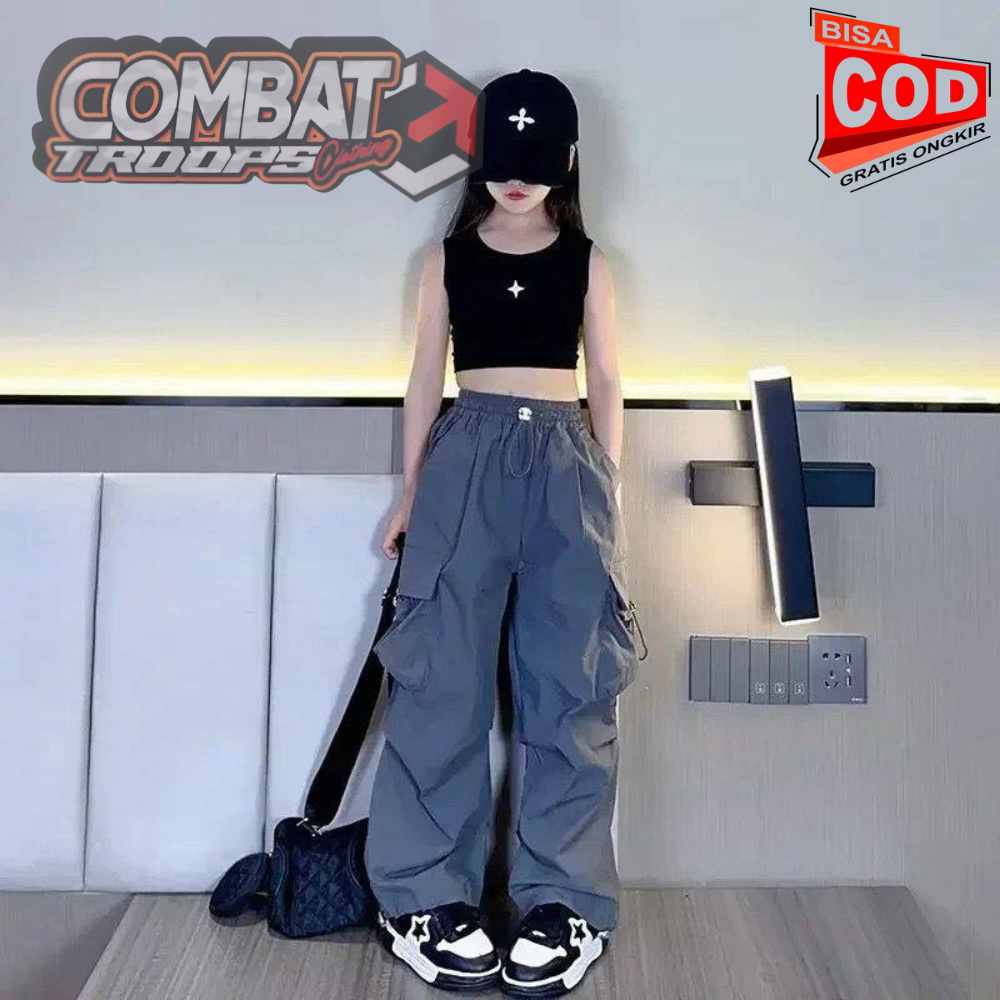 CARGO PANTS CELANA CARGO ANAK  CEWEK TANGGUNG IMPORT CELANA ANAK CARGO ANAK PEREMPUAN REMAJA KOREA