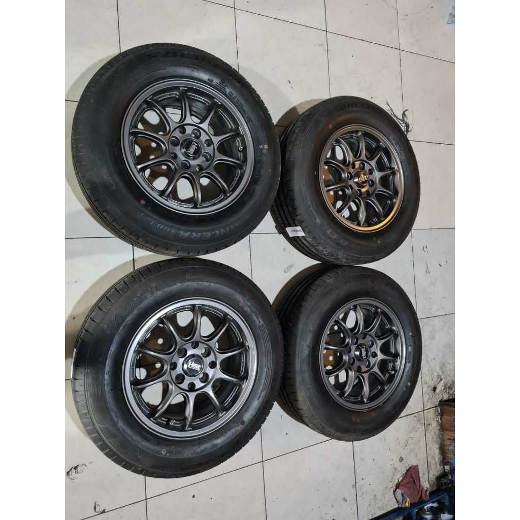 Velg Mobil Bekas HSR FE03 R14 Lubang 4 Ban 185 70 R14
