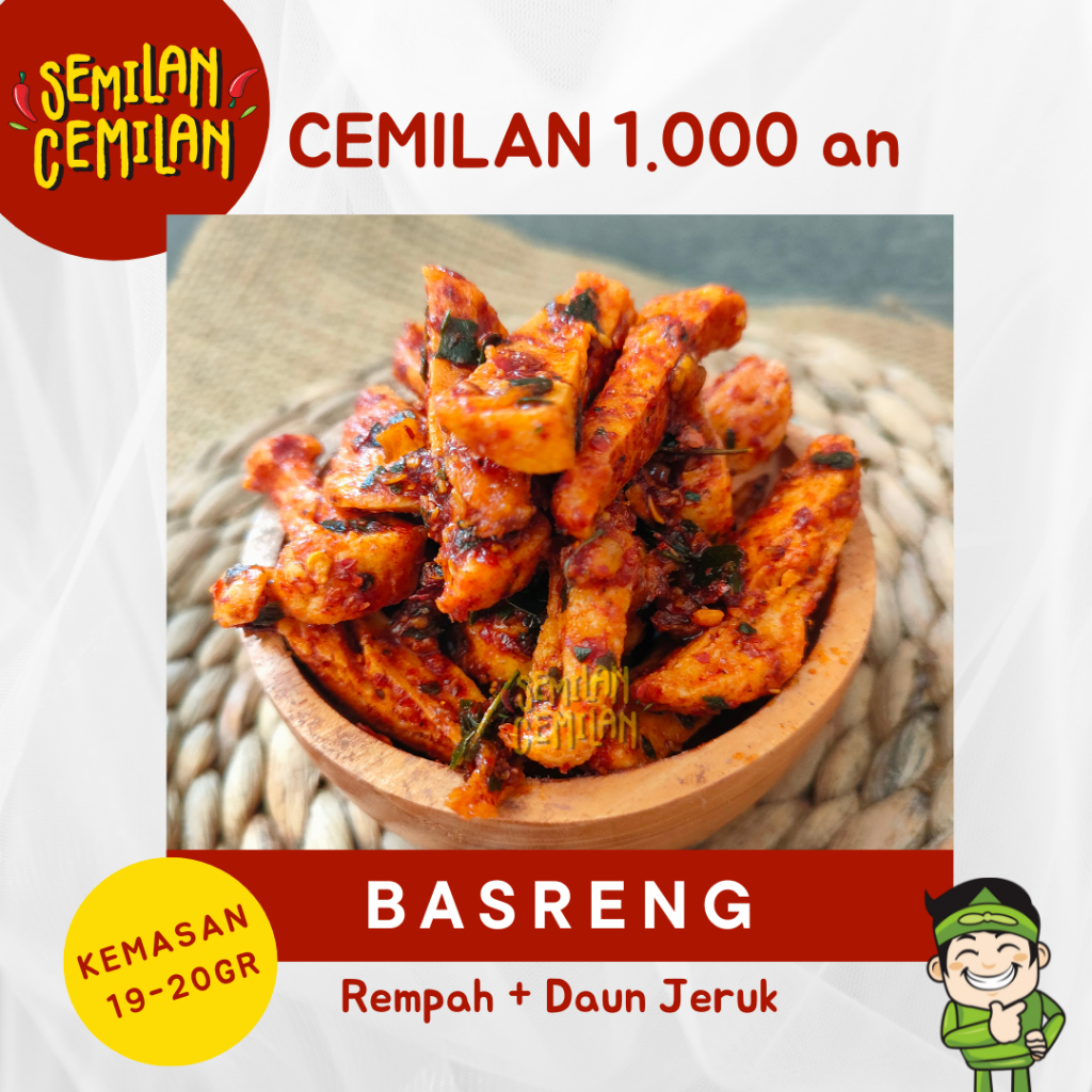 

[KEMASAN 19-20GRAM] BASRENG 1000 an | Basreng Daun Jeruk | Basreng Viral