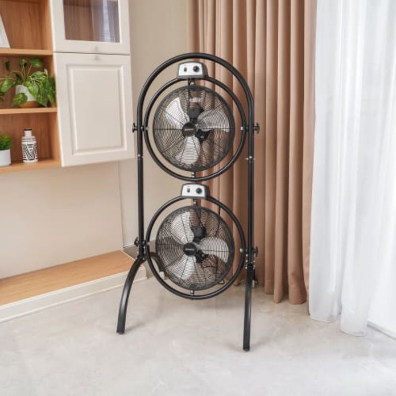 Krisbow Kipas Angin Berdiri Industrial Double Fan 16 inci