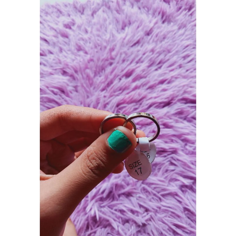 Cincin Titanium Emas/Silver Polos