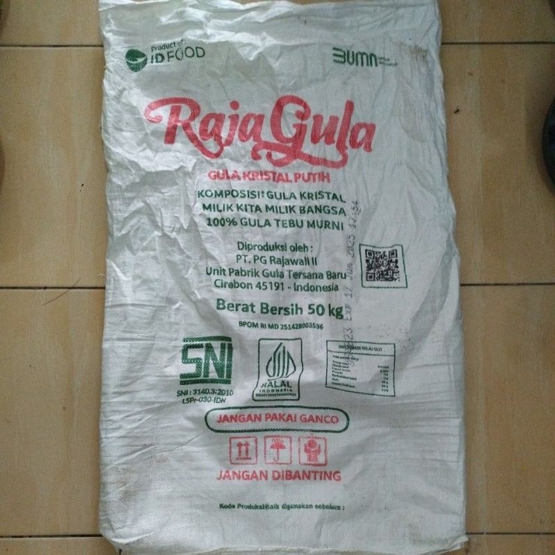 

Karung bekas gula uk 50kg layak pakai