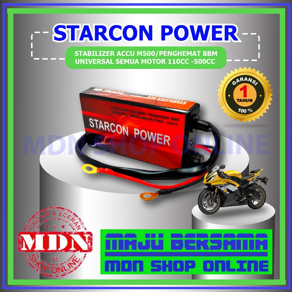 Stabilizer Accu Motor M500 Starcon power Penghemat BBM 110cc-500cc