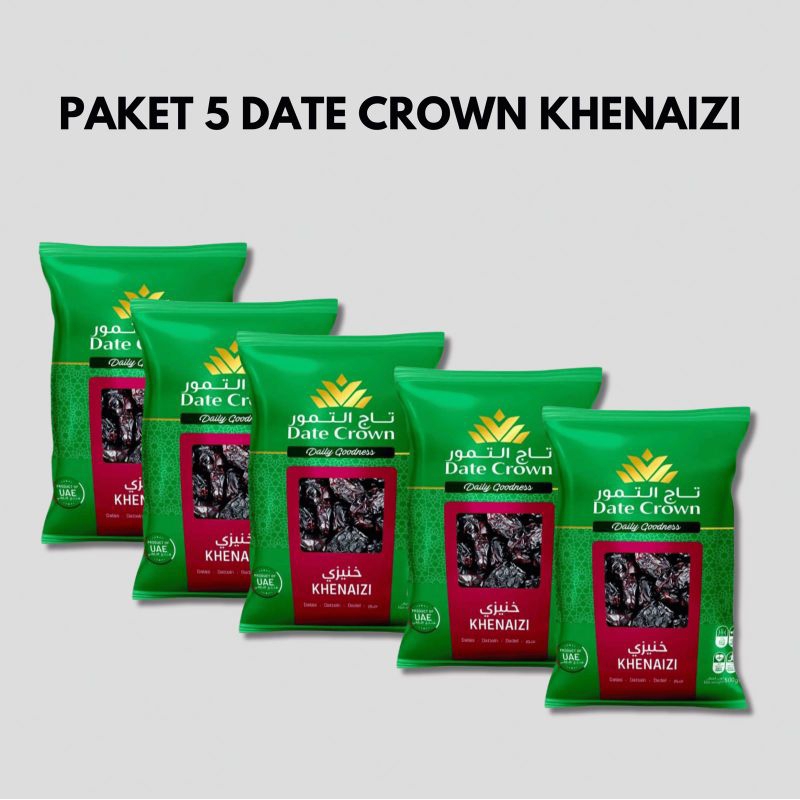 

Paket 5 pcs kurma khenaizi kemasan 500gr