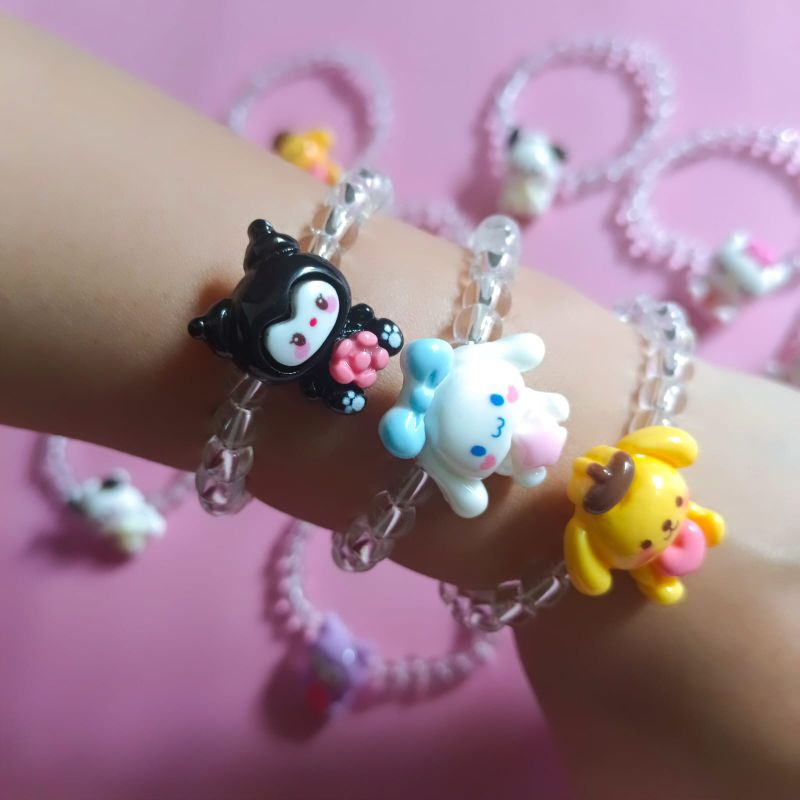 GELANG MANIK LUCU ANAK PEREMPUAN GELANG KRISTAL KARAKTER SANRIO