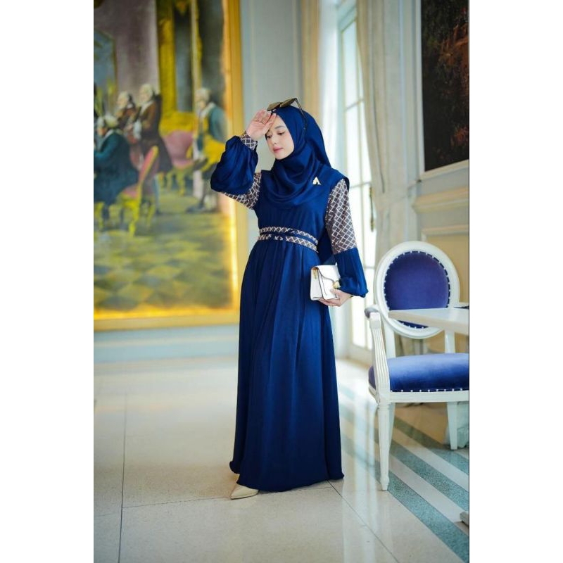 Gamis set Queenza Pashmina original Alfaza