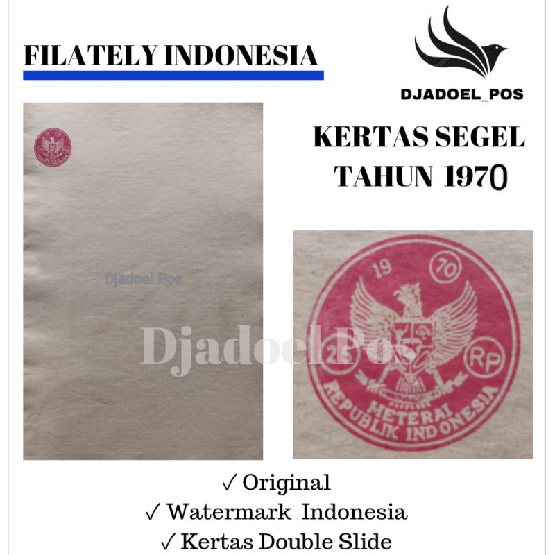 

KERTAS SEGEL TAHUN 1970 (Buy 4 Get 1 Free) Double Asli