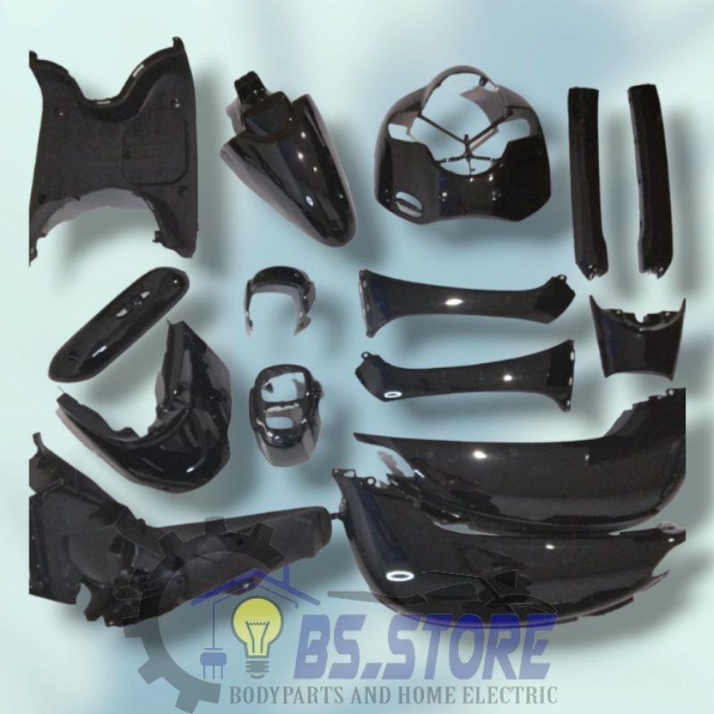 FULL BODY BODI HALUS KASAR SCOOPY FI K93 2017 2018 2019 2020 HITAM GLOSSY | BODY SCOOPY FI K93 HITAM