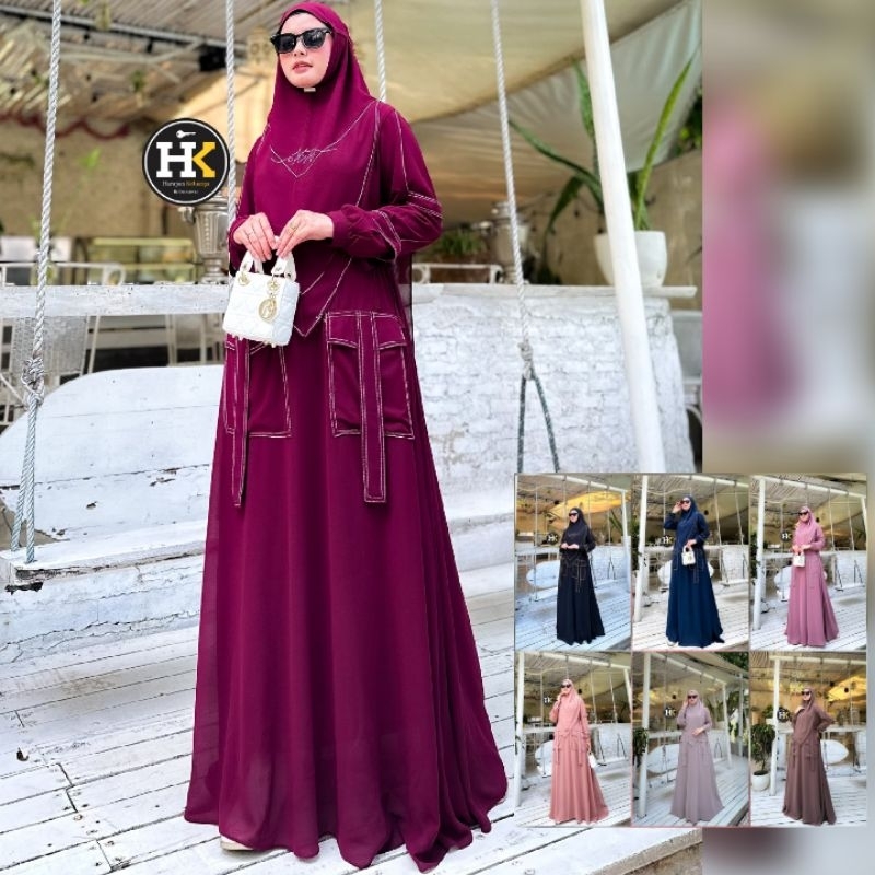 HK DERMAWAN JEDDAH  Baju Dress Gamis Jeddah Series HK By Dermawan. TZYN Shop