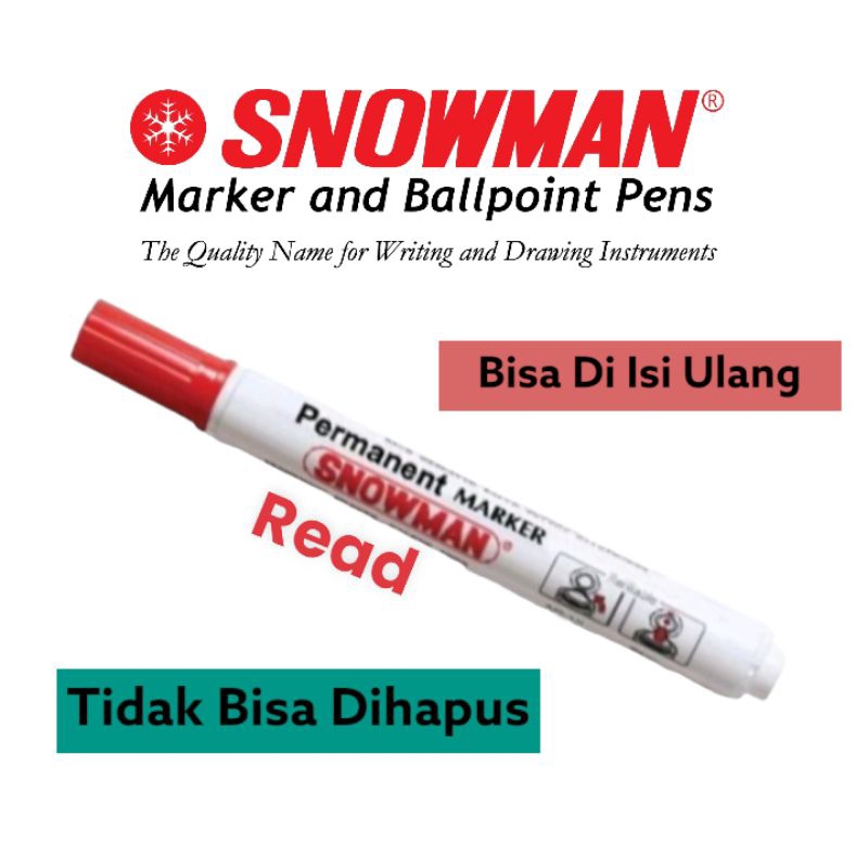 

SPIDOL SNOWMAN PERMANENT MARKER MERAH