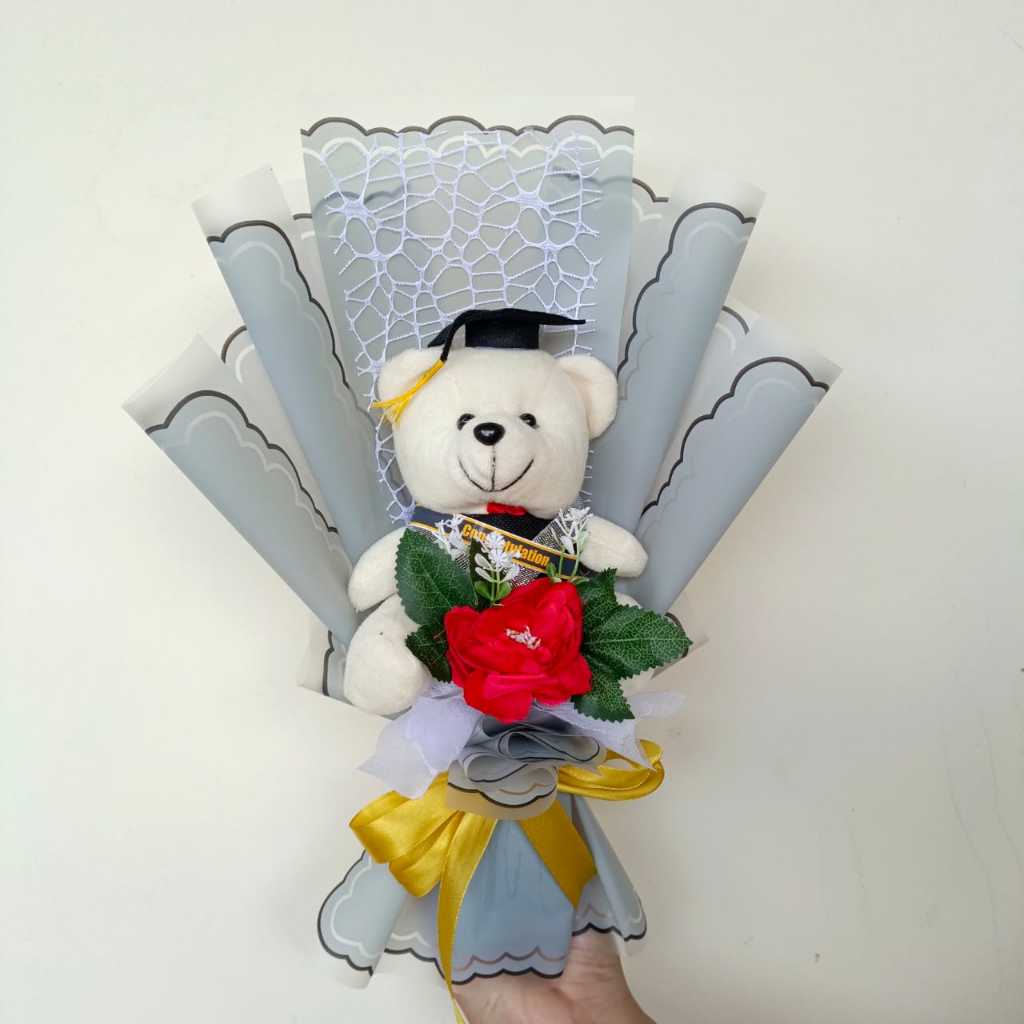 

Buket boneka wisuda / buket ulang tahun / buket kelulusan / buket hadiah