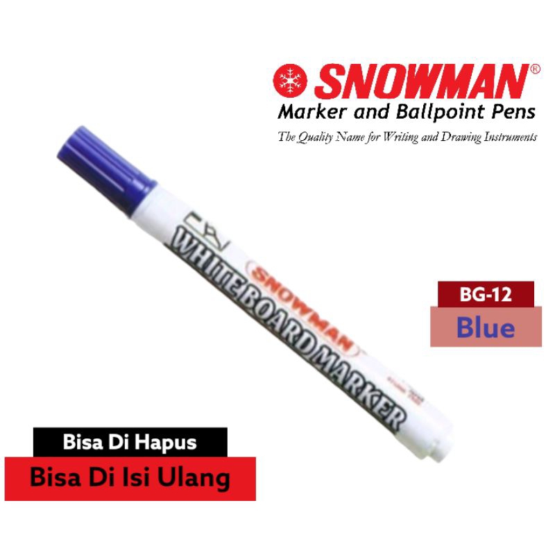 

SPIDOL SNOWMAN WHITEBOARD MARKER/BIRU BG-12