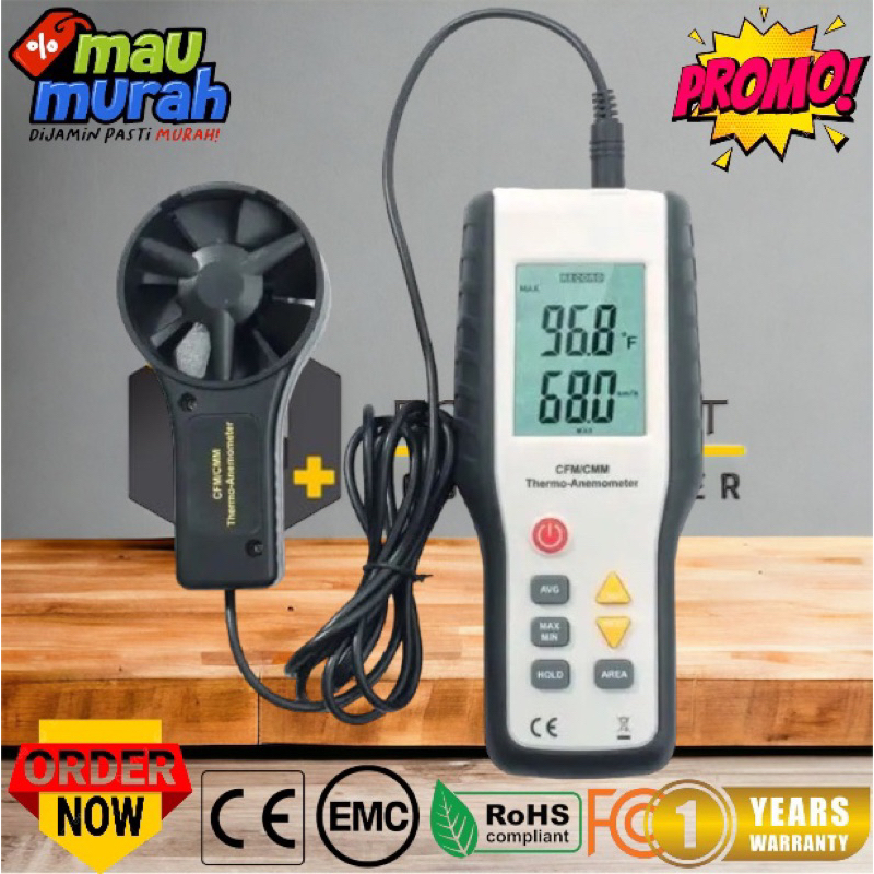 HT-9819 Detachable Anemometer with CFM/CMM function