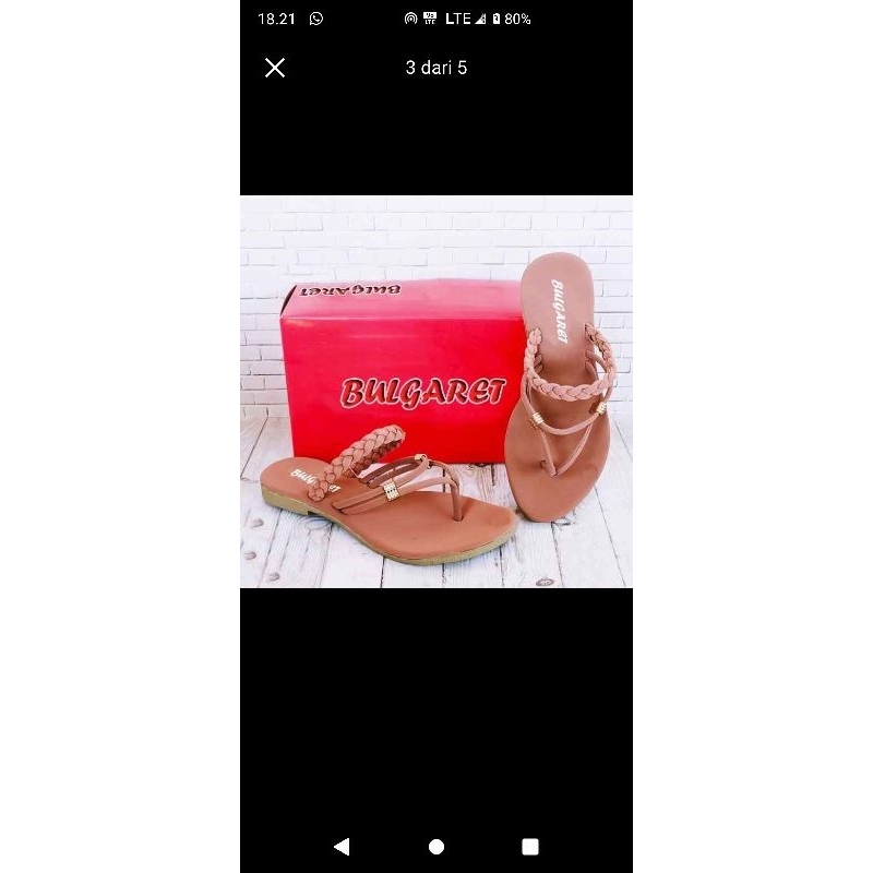 Sandal Wanita Jepit Tali Kepang