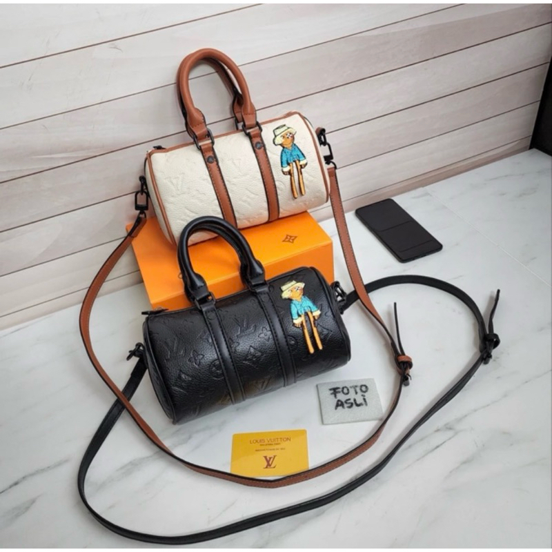 Tas LV Speedy Leather Full Embos