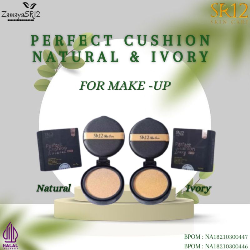 Cuhion Sr12 Bedak Dengan Foundation Fully Coverage Awet Tahan Lama Tidak Mudah Luntur