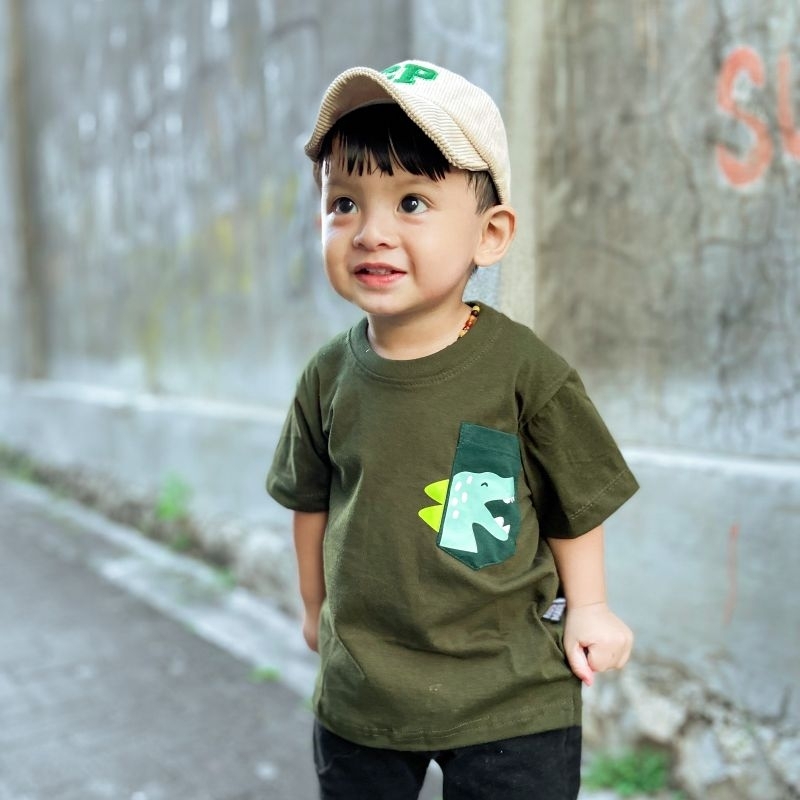 Kaos Anak T-Rex Pocket Kids Mate
