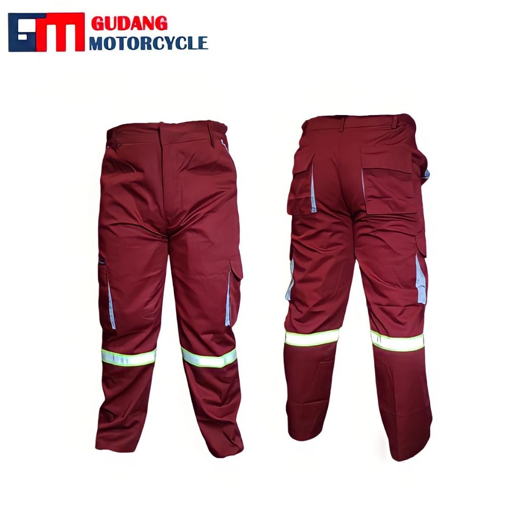 Celana Wearpack/ Celana Cargo Merah Maroon