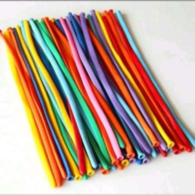 Balon Cacing Latex Warna Warni Latex