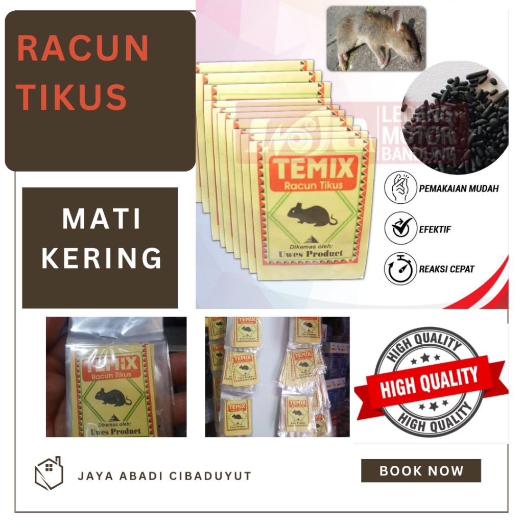 Racun Tikus Temix Uwes Pest Control Ampuh Mati Kering Grosir