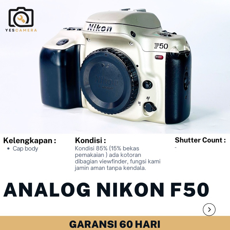 Nikon F50 Bergaransi 2bulan Kamera Analog Film Siap Pakai