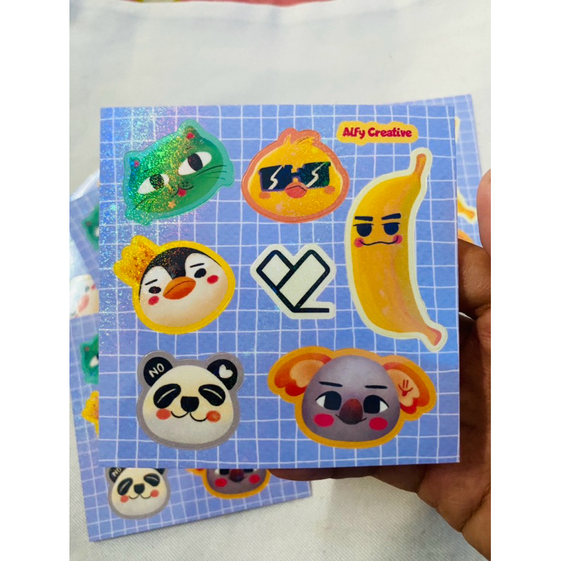 

Stiker Holo Star Kiss Cut ZooPM 2PM