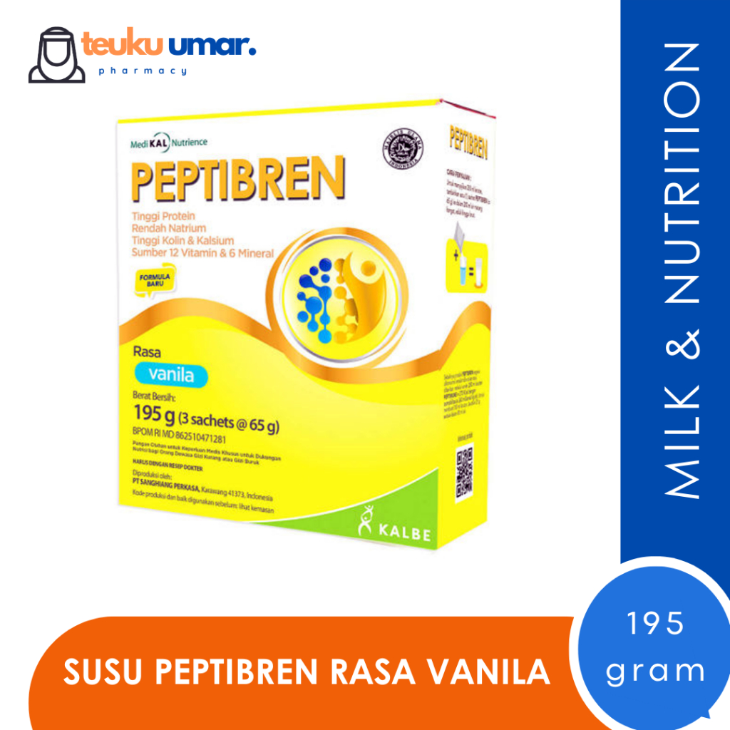 

[Susu] Susu Nutrisi Peptibren Rasa Vanila 195 Gram