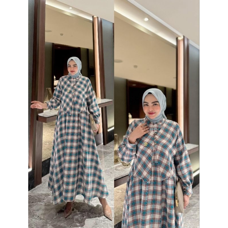 Mahesa semi dress kotak