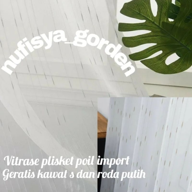 gorden vitrase/dalaman gorden siang/gorden vitrase import serat gold dan serat silver