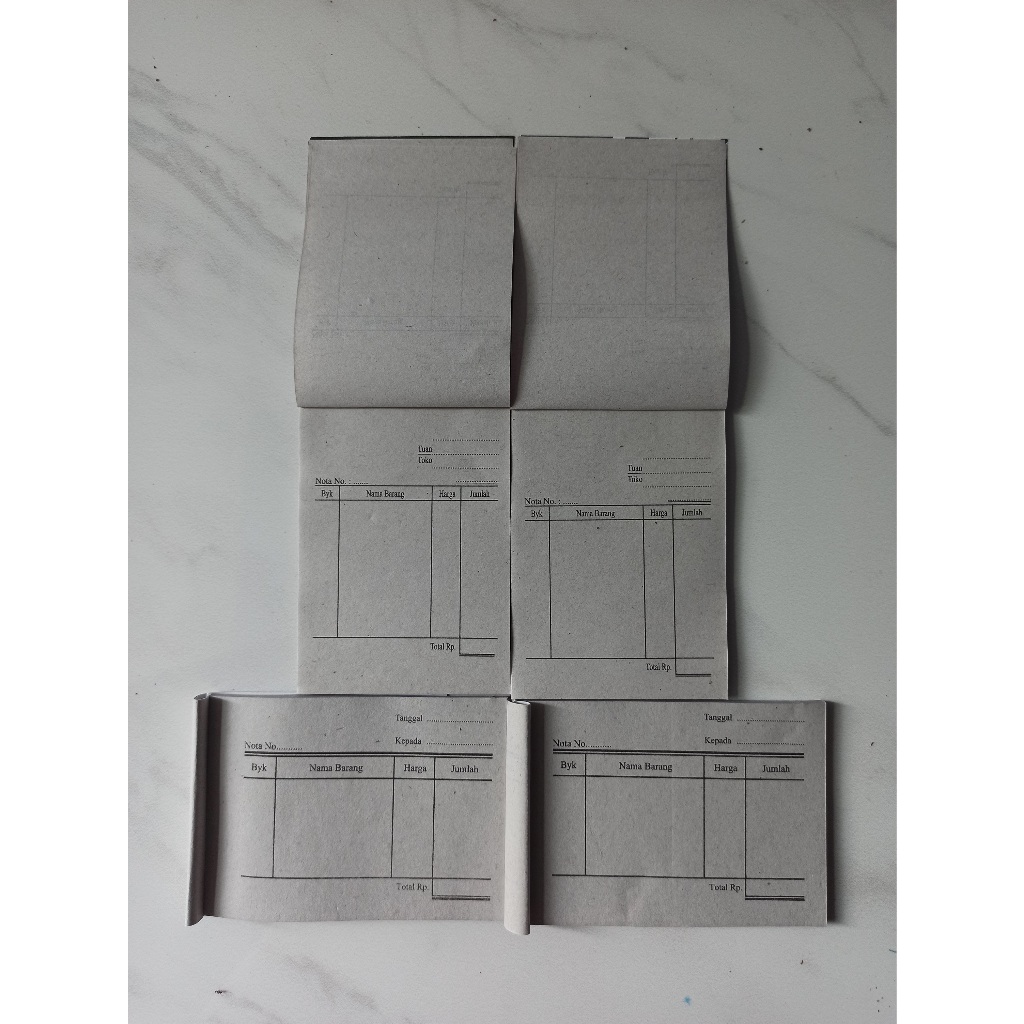 

NOTA KERTAS BURAM TANPA RANGKAP UKURAN 1/8 FOLIO